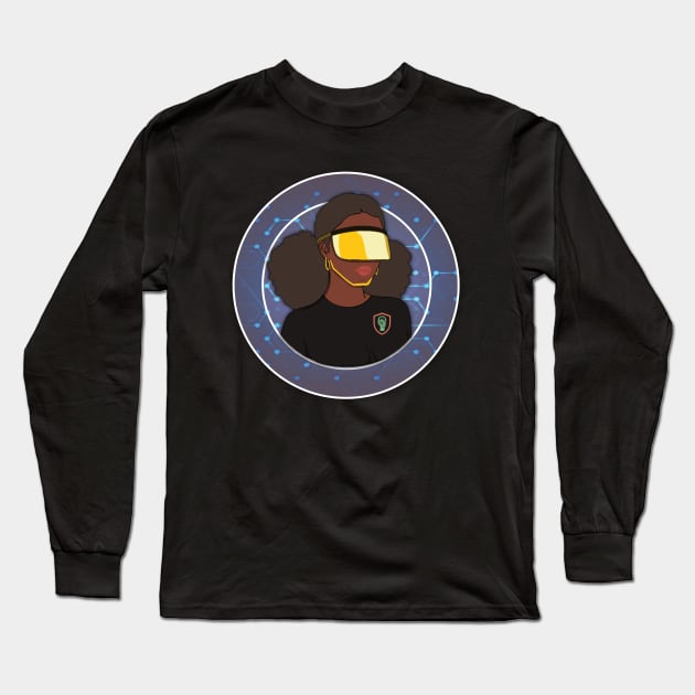 BIC Cyborg Design Long Sleeve T-Shirt by blacksincyberconference